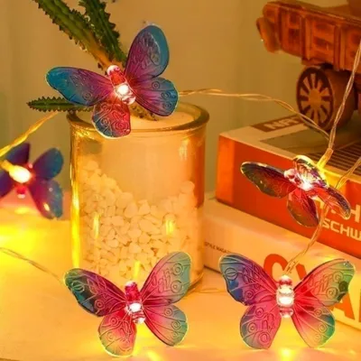 3M 20 LED Schmetterlings-Feenlichter, warmweiß, Lichterkette