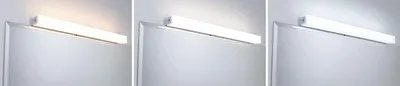 Image de Lampe LED pour miroir Paulmann Luno IP44, blanche, interrupteur 230 V, capteur CCT 2700/4000/6500 Kelvin, pour salles de bains et pièces humides