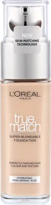 Produktbild von L´Oréal Paris True Match Super-Blendable Foundation Flüssiges Make Up für Einigung des farbigen Hauttones 4D/4W Golden Natural 30 ml