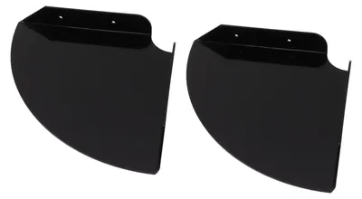 Immagine prodotto di Omgoods - Mensole angolari - 2 pezzi - Montaggio a parete - Nero - Acrilico resistente - Avviso di sicurezza - Ideali per libri e decorazioni - Scaffale a parete