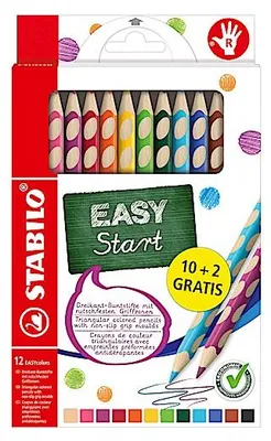 Produktbild von Stabilo Ergonomischer Dreikant-Buntstift STABILO® EASYcolors Etui 10+2