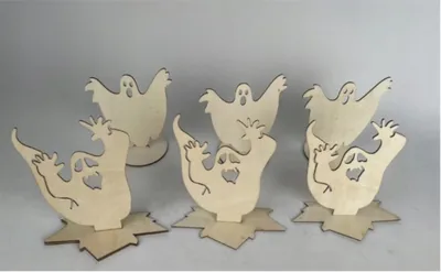 Produktbild von Ghost Shadow Kerzenhalter für Halloween Kerze 12x12 cm 6 Stück