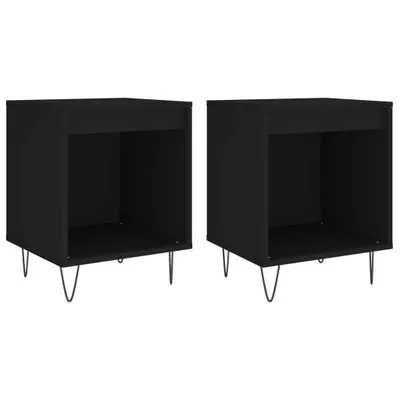 Produktbild von Nachttische 2 Stk. Schwarz 40x35x50 cm Holzwerkstoff