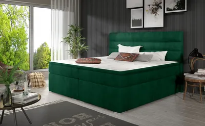 Produktbild von NABBI Gepolstert Doppelbett mit Stauraum Spezialität 140 - dunkelgrün