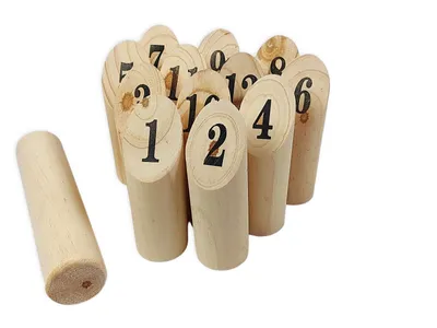 Produktbild von Finn-Kubb Spiel Nordisches Wurfspiel Gartenspiel Outdoor Holz