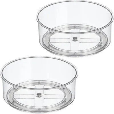 Produktbild von Drehbares Ordnungssystem 2er Set Gewürzregal Drehteller mDesign Transparent