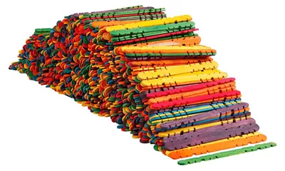 Produktbild von Creativ Company Konstruktionsstäbchen Holz Bastelset 1000 Stück Multicolor
