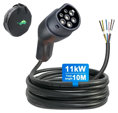 Immagine prodotto di Cavo di ricarica per veicoli elettrici, compatibile con tipo 2, classificato IP67, 10 m