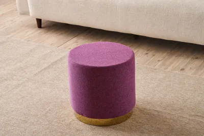Produktbild von Hanah Home, Göcek - Lilac, Sitzpuff, HOLZ, Lila, 40 x 40 x 40 cm
