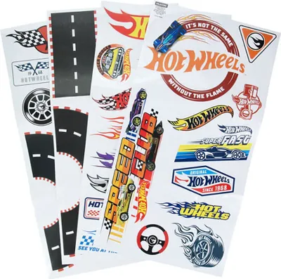 Produktbild von Paladone Hot Wheels Wandtattoo-set 44x23 Cm Mehrfarbig Mehrfarbig One Size