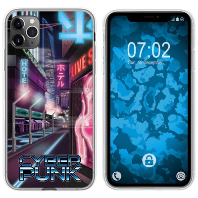 Produktbild von PhoneNatic Case kompatibel mit Apple iPhone 11 Pro Max Silikon-Hülle Retro Wave Cyberpunk.01 M4