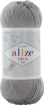 Immagine prodotto di Filato DIVA FINE - 100 g, 600 m - Grigio