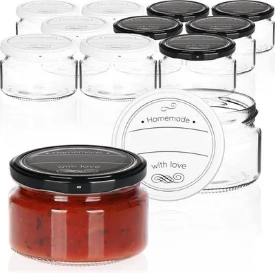 Immagine prodotto di Famanu Honigglas Trasparente - 250 ml, Nero/Bianco