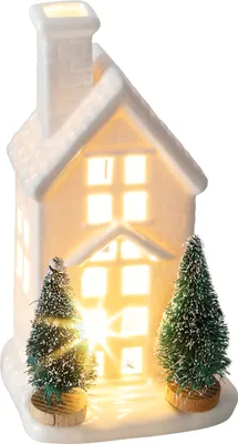 Obrázek produktu pro RETLUX RXL 392 Porcelánový domeček s LED světlem, výška 14,8 cm, bílá barva