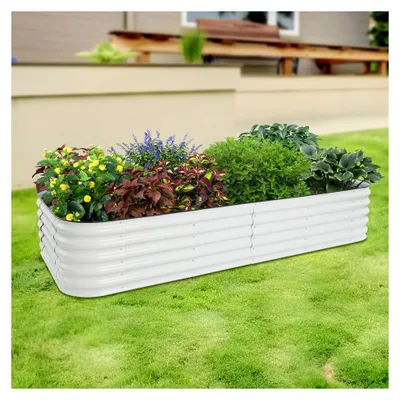 Produktbild von Hochbeet Pflanzkübel Blumenkasten 285x60x43cm Metall Gartenbeet Pflanzkasten für Gemüse, Obst und Kräuter
