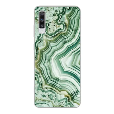 Produktbild von MuchoWow® Handyhülle Schutzhülle Hülle für Samsung Galaxy A70 Natursteine - Grün - Gesteine und Mineralien Silikon Softcase Handy Hülle - Schutzhaube