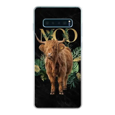 Produktbild von MuchoWow® Handyhülle Schutzhülle Hülle für Samsung Galaxy S10 Lite Zauberspruch - Schottischer Hochländer - Pflanzen Silikon Softcase Handy Hülle - Schutz