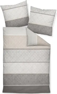Produktbild von Janine  DAVOS Feinbiber Bettwäsche Farbe silber sand Größe 155X220,80x80 AL