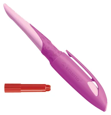Produktbild von STABILO Ergonomischer Schulfüller EASYbirdy 3D DreamWorld inkl. Patrone pink - Linkshänder:innen - Anfängerfeder (A) mit Einstellwerkzeug