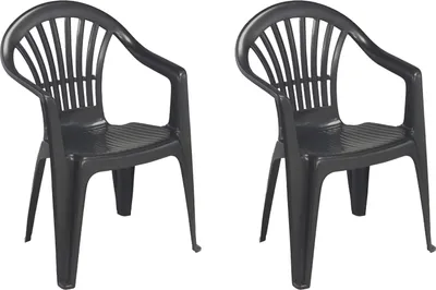 Produktbild von 2 Stück Stapelstuhl Bistrostuhl Gartenstuhl MONA Kunststoff
