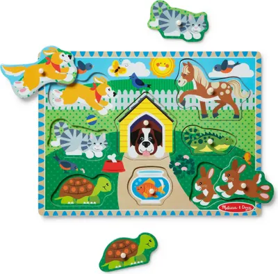 Immagine prodotto di Puzzle in legno Melissa & Doug - Animali domestici (8 pezzi)