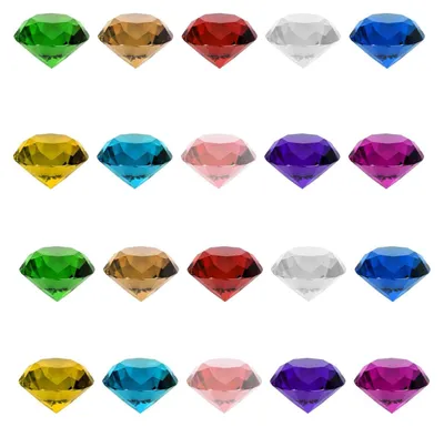 100 bunte Acryl-Diamanten für Deko & Basteln