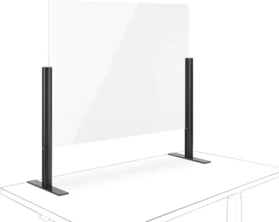 Produktbild von Novus POS Protect 100x75 F, mit Standfuß Säule anthrazit,Acrylglas Trennwand