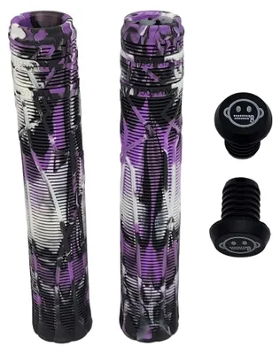 Produktbild von Zipit Almighty Grips 180 mm flanschlose Stunt-Scooter- und BMX-Griffe – Dreifarbig – Inklusive Lenkerenden