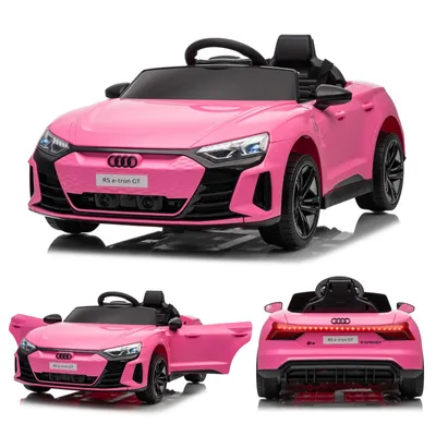 Produktbild von Audi RS e-tron GT Kinderauto Kinder Elektroauto 12V mit Musik，breitem Sitz, verstellbarem Sicherheitsgurt Rosa