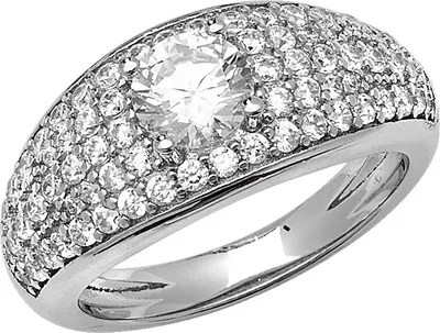 Produktbild von Raffinierter 925 Sterling Silber Damen - Ring mit Zirkonia, 57 (18.1); TRS22460RSP
