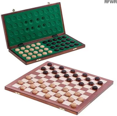 Immagine prodotto di Scacchiera con 100 caselle - Elegante scacchiera in legno, 40 x 40 cm