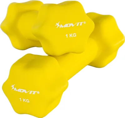 Obrázok produktu pre Set 2 činiek s neoprénovým povrchom 1 kg MOVIT