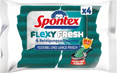 Zdjęcie produktu dla Gąbka czyszcząca Spontex Flexy Fresh 4-pak