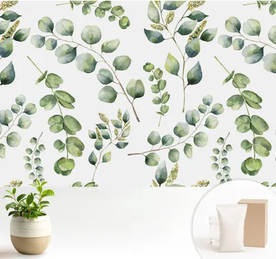Obrázek produktu pro Samolepicí fototapeta – 104 x 70 cm – tapeta – nástěnná tapeta – nástěnné obrazy – samolepicí fólie – dekorativní fólie – tapetová fólie – stěna – dekorace – obývací pokoj – zelené listy