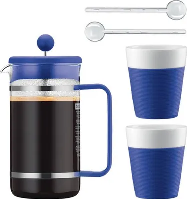 Produktbild von Bodum Kaffeebereiter 1,0 L Blau Set AK1508-XY-Y15-9