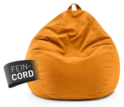Produktbild von Lumaland Sitzsack 120l senfgelb Comfort Feincord