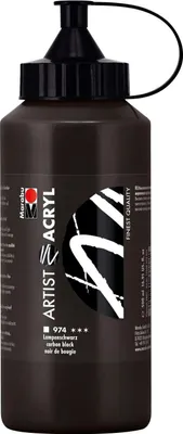 Imagen del producto de Marabu 12200075974, pintura acrílica para artistas Marabu, color negro intenso