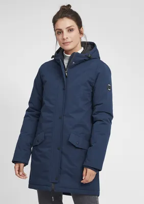 Produktbild von OXMO OXTamila Damen Übergangsmantel Parka Lange Jacke mit Kapuze