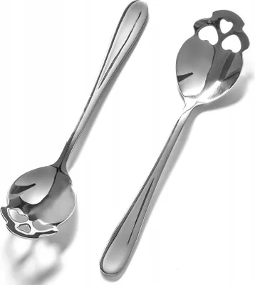 Produktbild von Totenkopf Kaffeelöffel in silber im 2er Set