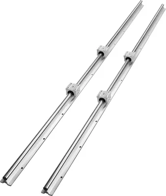 Zdjęcie produktu dla Zestaw prowadnic liniowych, SBR20 1500 mm, 2 szt. 59 cali/1500 mm prowadnic SBR20 i 4 szt. bloków ślizgowych SBR20UU, zestaw prowadnic liniowych i łożysk do maszyn automatycznych, projekt DIY, frezarki CNC
