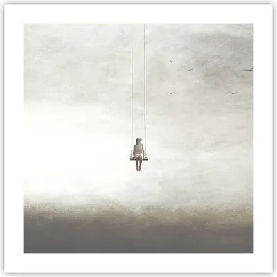 Produktbild von Poster - Poster ohne Rahmen - Schwingen rein Wolken - 50x50 cm - Wand Bild - Wanddeko - Wandbilder - Kunstposter - Wandposter - Bilder - Kunstdruck - Wanddekoration - Wandbild - P2XAC50x50-4875