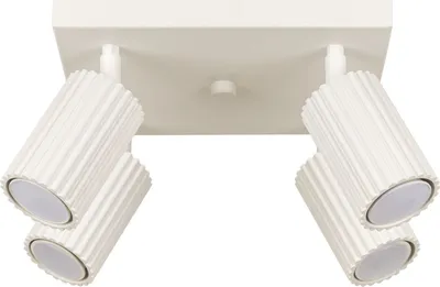 Obrázek produktu pro Bodové svítidlo hliníkové GU10 nastavitelné Š: 25 cm krémové 4 světla čtvercové moderní