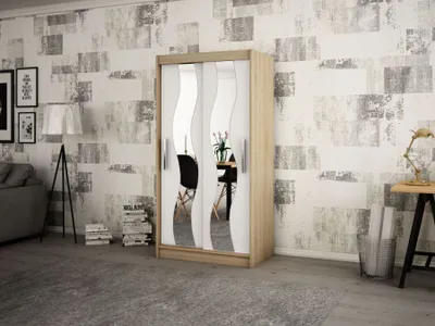 Zdjęcie produktu dla MINIO szafa 120 cm SEWILLA dąb sonoma / biały matowy