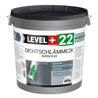 Obrázek produktu pro Hydroizolační malta terasa balkon bazén 20kg Dichtschlämme 2K SUPER FLEX L+22