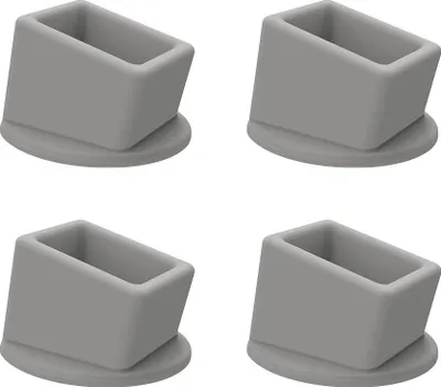 Obrázek produktu pro INF 4x Silikonové kryty spony bezpečnostního pásu: Ochrana proti poškrábání, univerzální Šedá