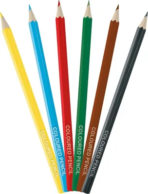 Image de Crayons de couleur hexagonaux 6 couleurs