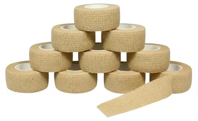 Obrázok produktu pre 10 roliek samolepiacej obväzovej náplasti, elastická obväz, 2,5 cm x 4,5 m