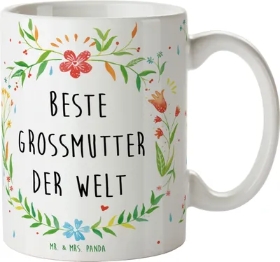 Produktbild von Mr. & Mrs. Panda Kaffeetasse Grossmutter - Geschenk, Kaffeebecher, Teetasse, schöne tasse, Becher