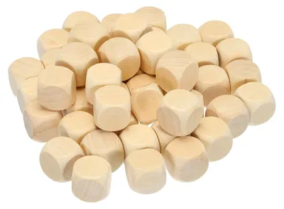 Obrázek produktu pro Omgoods - 50 kusů nedoladěných dřevěných kostek pro vlastní projekty