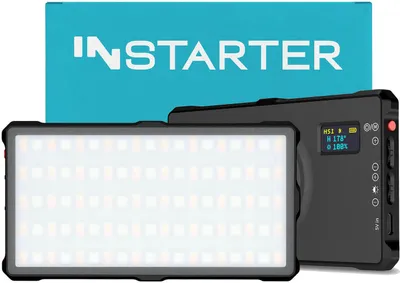 Obrázek produktu pro Instarter Spectar LED video světlo, magnetické dvoubarevné světlo na kameru, 10 W video světlo s difuzérem, studiové světlo s funkcí powerbanky